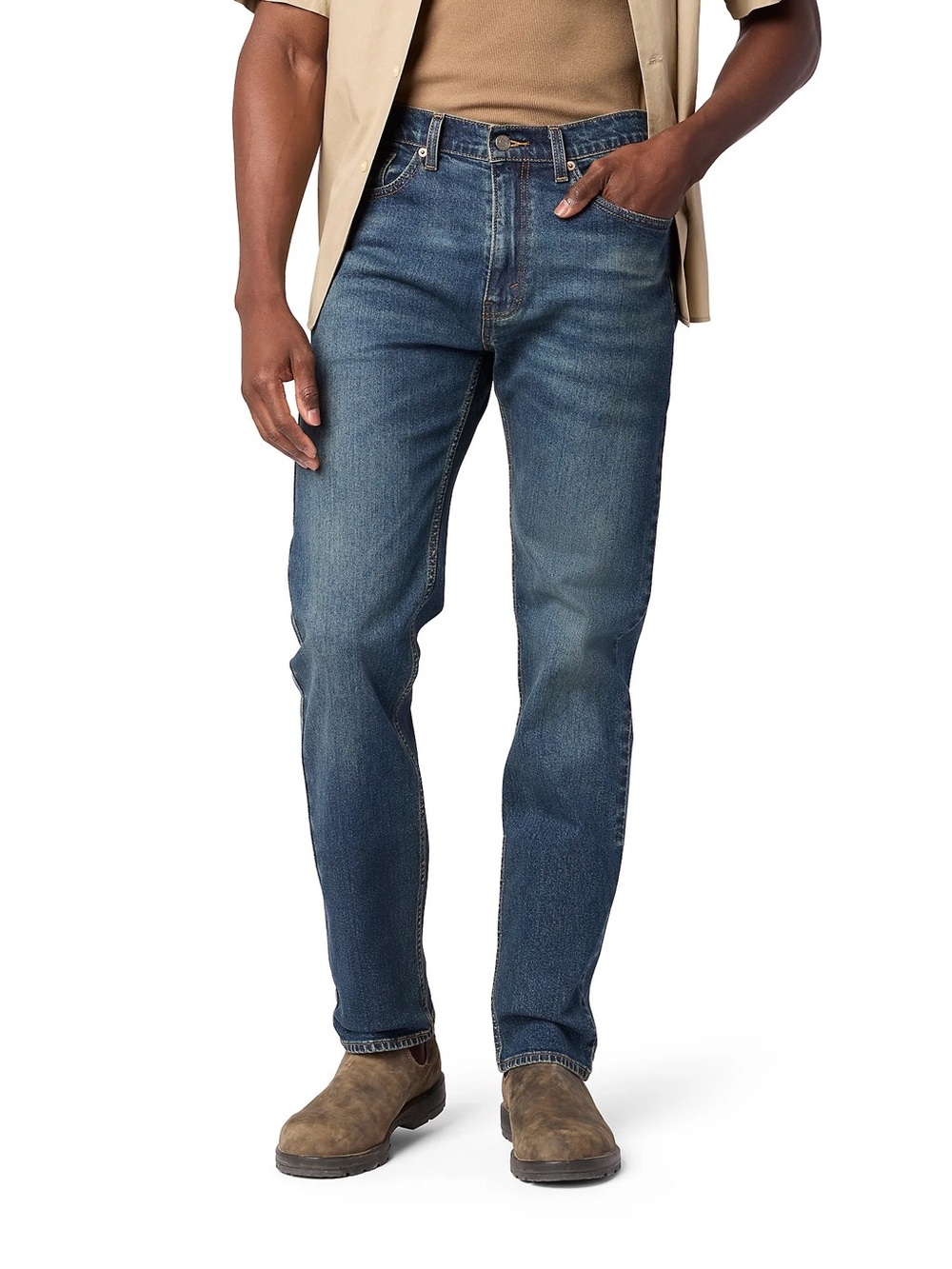 Levi Strauss Signature Slim Skinny Classic Dark Blue Men's Jeans Denim